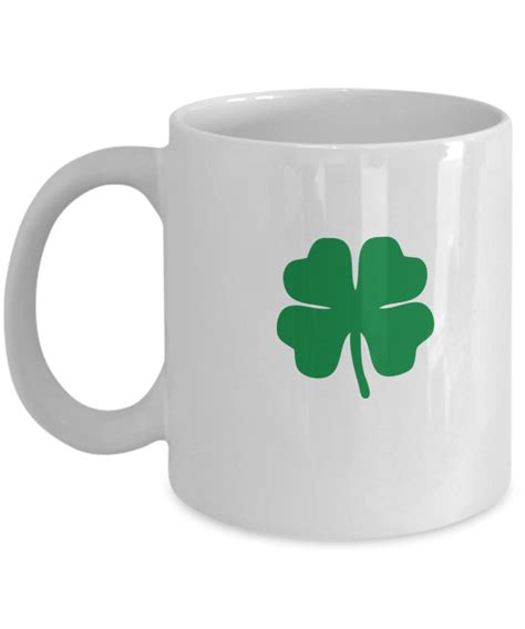 St Patrick's day mug - Distressed Irish Shamrock - Clover - ST Patricks Day Gift - Porcelain ...