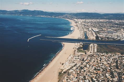 HD wallpaper: marina del rey, california, aerial, beach, sand, shore, coast | Wallpaper Flare