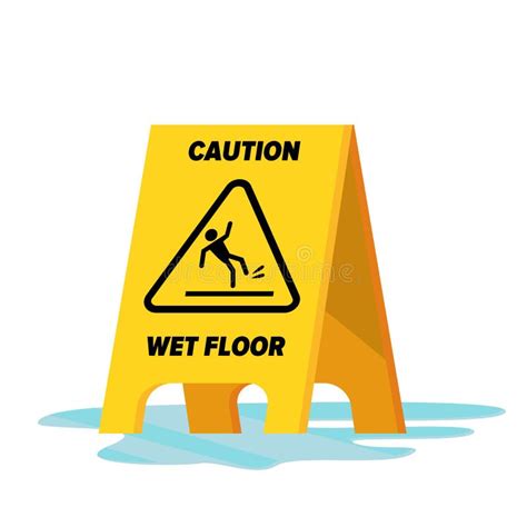 Caution Wet Floor Sign Clipart