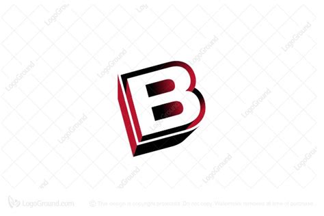 B 3d Letter Logo