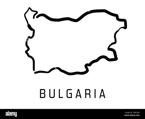 Bulgaria map outline - smooth country shape map vector Stock Vector Image & Art - Alamy