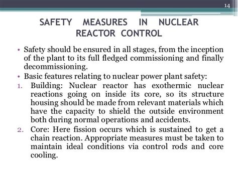 Nuclear power plant-safety measures