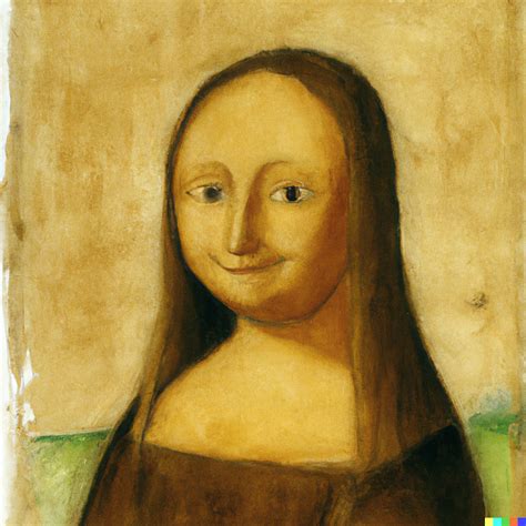 Mona Lisa, by Leonardo Da Vinci, Aged 8 and 1/2 : r/dalle2