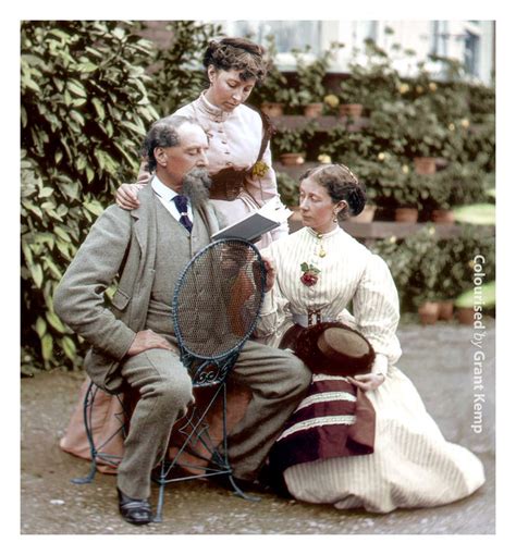 Charles Dickens, with his Daughters 1865 | Colorized historical photos, Charles dickens books ...