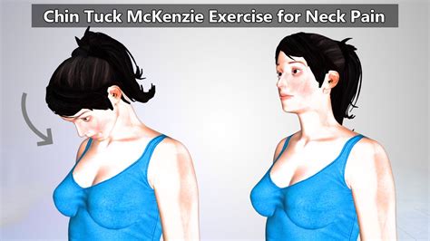 Sitting Chin Tuck McKenzie Exercise for Neck | Mckenzie exercises ...