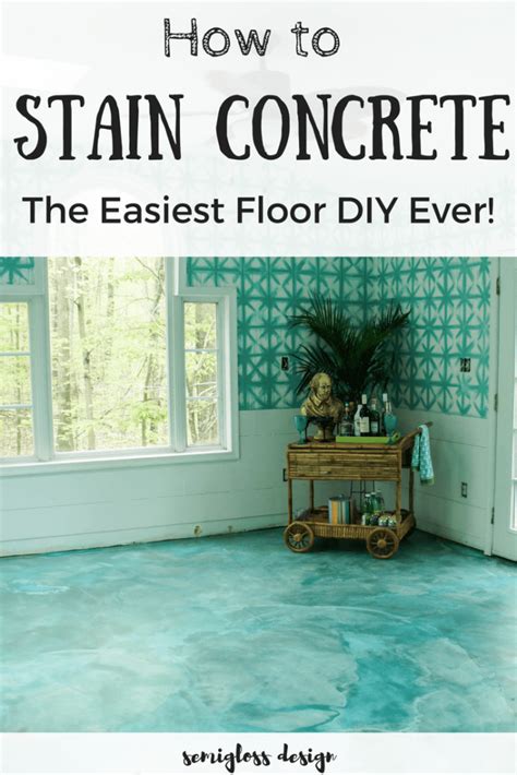 Affordable DIY Stained Concrete Floors, Step by Step Tutorial