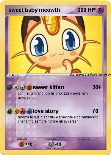 Pokémon sweet baby meowth - sweet kitten - My Pokemon Card