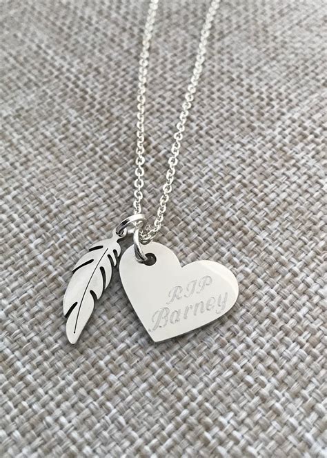 RIP Rest In Peace Memorial Necklace Personalised Name Necklace | Etsy