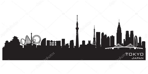 Tokyo Japan city skyline vector silhouette Stock Vector Image by ...