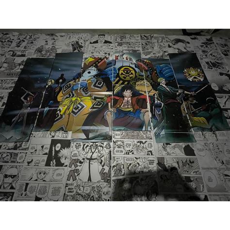 One Piece Wano Arc puzzle poster wall decor 50x25inches + 40pcs anime ...