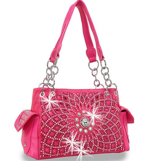 Zzfab Starburst Purse Rhinestone Western Handbag Purse Pink - Walmart.com