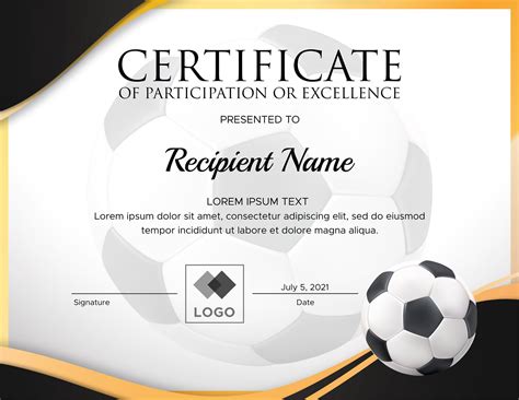 Editable Soccer Award Certificates. Customizable Soccer Certificate ...