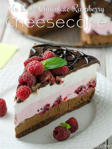 No Bake Chocolate Raspberry Cheesecake – Recipe from Yummiest Food Cookbook