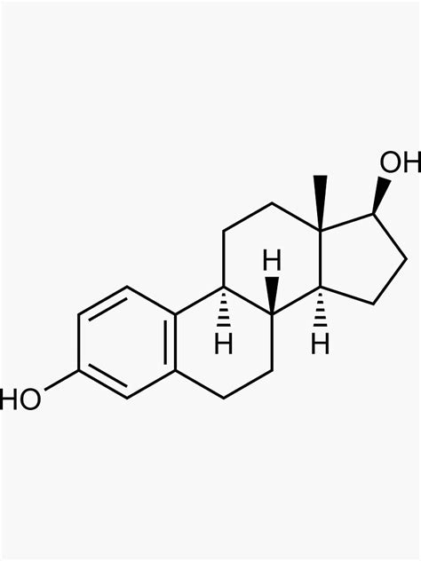 "Estradiol (Estrogen) Structural Formula" Sticker for Sale by GillyTheGhillie | Redbubble