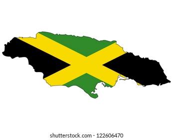 Jamaica Map Flag Map Jamaica Jamaican Stock Vector (Royalty Free) 1948820881