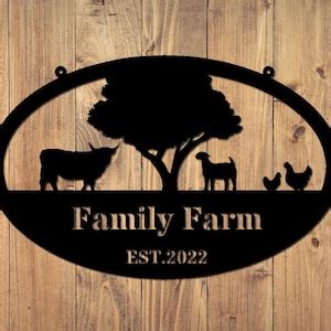 Custom Metal Farmhouse Decor Metal Farm Sign Outdoor Farmhouse Decor ...