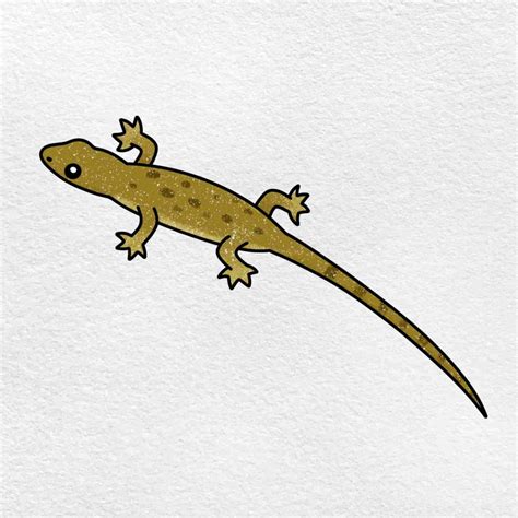 Easy Lizard Drawing - HelloArtsy