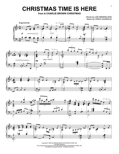 Christmas Time Is Here | Sheet Music Direct