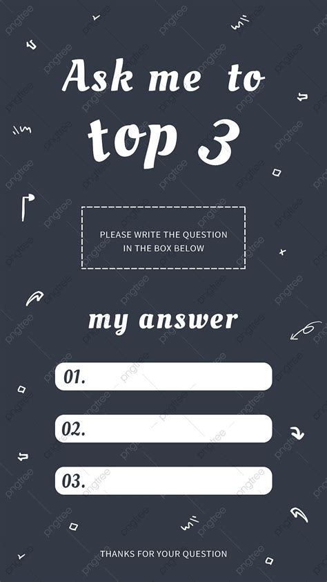 Ask Me 3 Questions Blue Cartoon Instagram Story Template Template Download on Pngtree