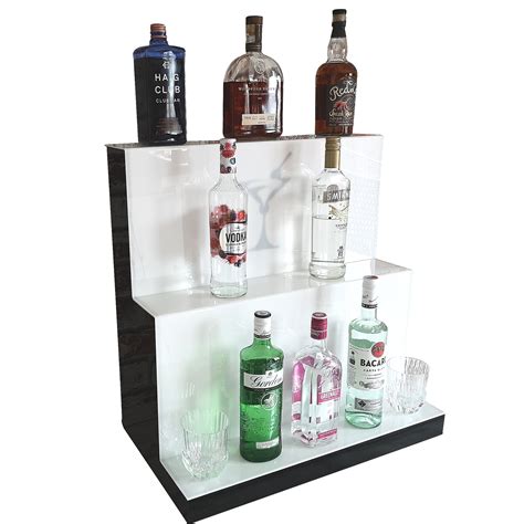 Bar Bottles Display LED Lighted Bar Stand Liquor Bottle Display Shelvi ...