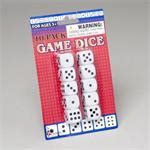 GAME DICE 10PK WHITE 16MM BLISTER CARDED #G16722