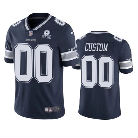 Men's Dallas Cowboys Custom Navy 60th Anniversary Vapor Limited Nike ...