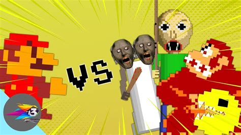 Famous characters VS Super Mario Bros. - YouTube