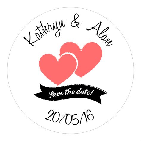 Save the Date Wedding Stickers