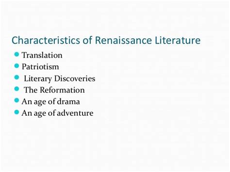 The Renaissance Literature