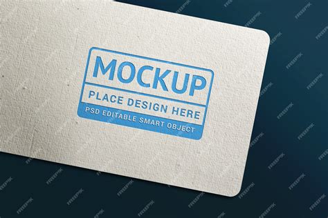 Premium PSD | Business card blue logo mockup template