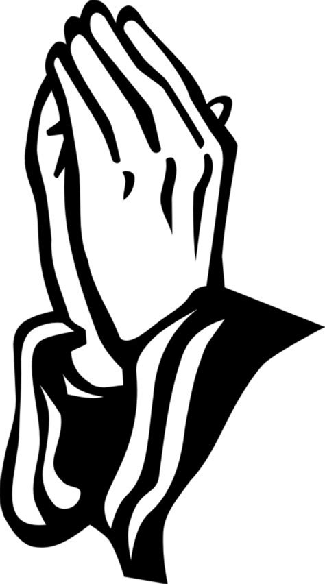 Praying hands silhouette clipart 2 - WikiClipArt