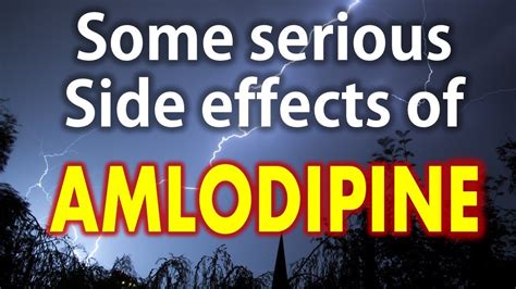 Some serious side effects of amlodipine - YouTube