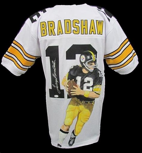 Terry Bradshaw Signed Jersey - Painted - JSA Certified - Autographed NFL Jerseys at Amazon's ...