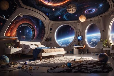 Premium AI Image | Cosmic Slumber Voyage Through Space A Solar System ...