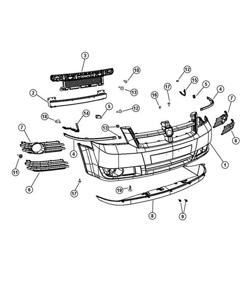 Dodge Grand Caravan Absorber. Front energy. Mopar, module, fascia, end - 05113168AA | Chrysler ...