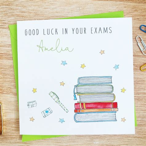 Personalised Good Luck in Your Exams Card Good Luck Cards - Etsy