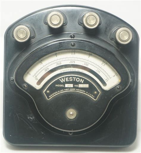 Vintage Weston Electrical Instruments Co Small DC 15 Voltage Amp Meter ...