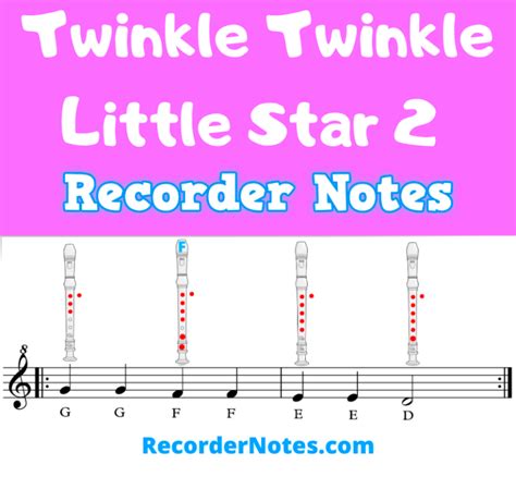 Twinkle Twinkle Little Star - Recorder Notes - Learn it!