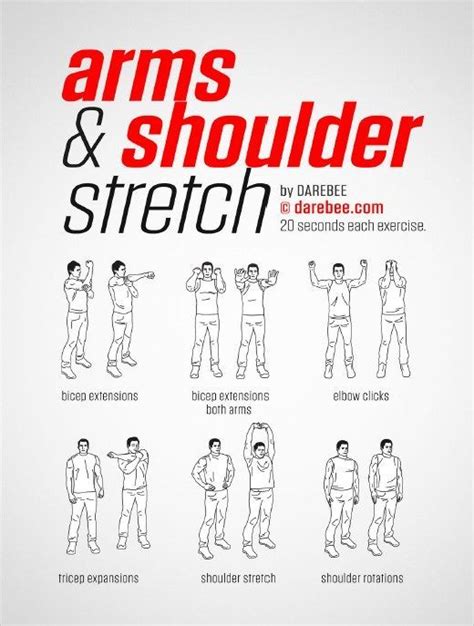 Arms & Shoulder Stretch in 2021 | Stretches before workout, Shoulder ...