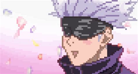 Pixel Art Anime Gojo