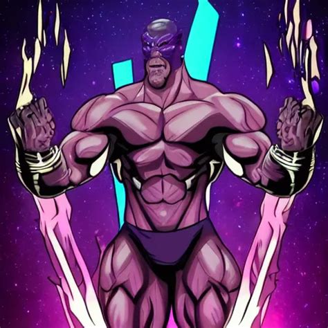 ultra gigachad sigma male thanos flexing | Stable Diffusion