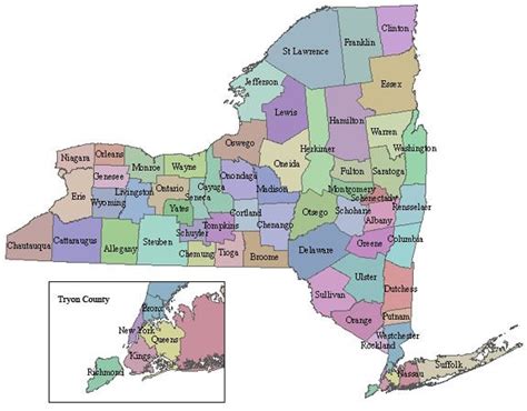 NYS Map | County map, Map, Ny map