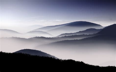 mountain, Landscape, Mist, Silhouette Wallpapers HD / Desktop and Mobile Backgrounds