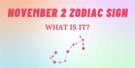 November 2 Zodiac Sign Explained | So Syncd