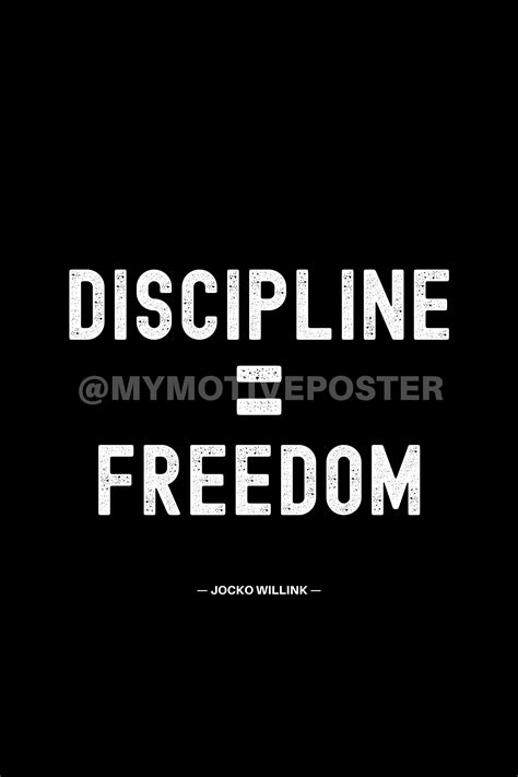 Jocko Willink Discipline Equals Freedom Digital Printable Art Poster ...