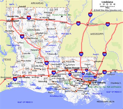 Louisiana Maps and state information