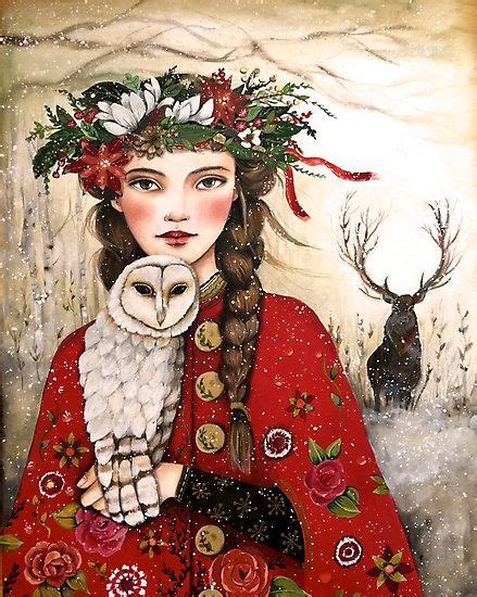 The girl and the snow owl Photographic Print by Claudia Tremblay ...