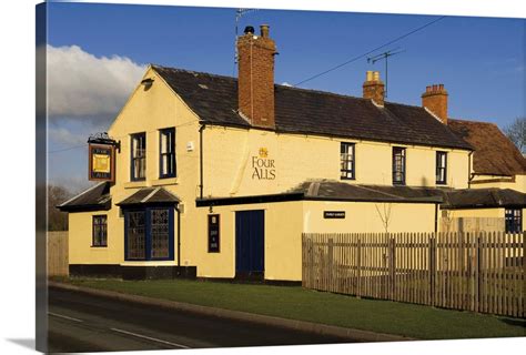 The Four Alls pub, Welford on Avon, Warwickshire, England, UK Wall Art, Canvas Prints, Framed ...