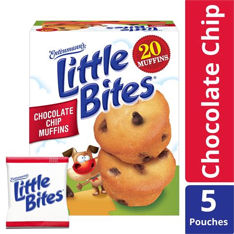 Entenmann's Little Bites Chocolate Chip Mini Muffins made with Real Chocolate, 5 pouches ...