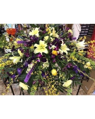 LSU Colors Casket Spray in Gulfport MS - The Lemon Tree